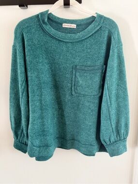 Zenana Green Pocket Pullover Sweater - Style# HT-2464A